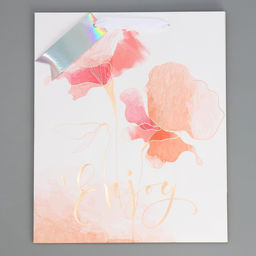 Цена за 2 шт. Пакет подарочный ламинированный, упаковка, тиснение, Нежность, 25?30.5?12.5 см