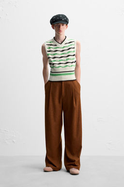 STRIPED KNIT WAISTCOAT X HARRY LAMBERT
