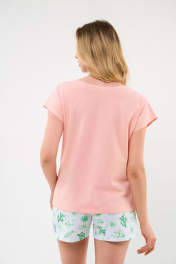 Пижама женская из футболки и шорт из кулирки Алиса розовый - Амадэль фото 13