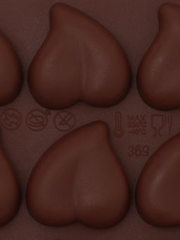 Форма для конфет и шоколада Доляна Сердца, силикон, 21.5?10.5?1.8 см, 15 ячеек (3?3 см), коричневая