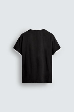 T-SHIRT WITH CONTRAST TRIMS - Zara фото 8