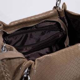 Сумка-мешок на молнии, наружный карман, длинный ремень, цвет коричневый - Simaland фото 7