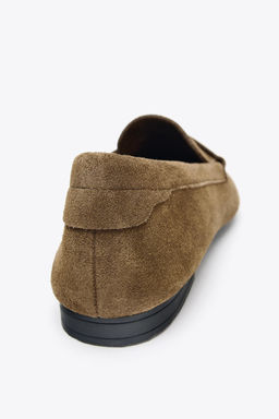 STITCHED SPLIT SUEDE LOAFERS - Zara фото 7