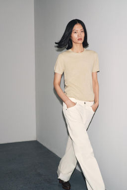 100% CASHMERE SHORT SLEEVE JUMPER - Zara фото 4