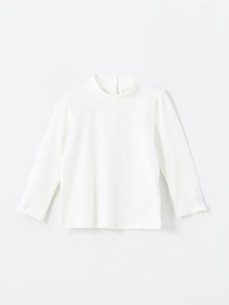 Yar?m Bal?k?? Yaka Basic K?z Bebek Ti??rt