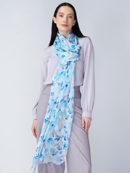 Большой, мягкий, тонкий и очень нежный двусторонний палантин с рисунком - Tantino фото 5