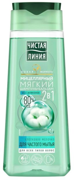 ЧИСТ.ЛИНИЯ шампунь 250мл 2в1 Мицеллярный