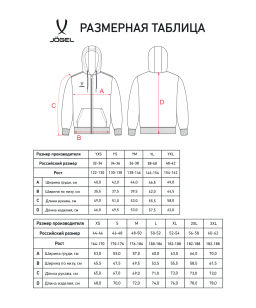 Худи на молнии JOGEL ESSENTIAL Cotton FZ Hoodie, красный фото 9