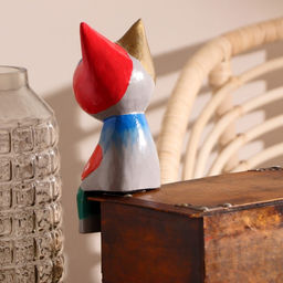 Фигура интерьерная «Сидячий кот», 6×7×20 см, дерево