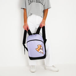 Рюкзак текстильный Корги, 46х30х10 см, вертик карман, цвет фиолетовый - Nazamok фото 9