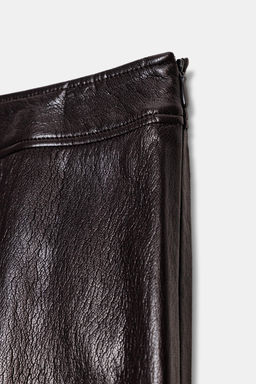 LEATHER EFFECT MIDI SKIRT - Zara фото 9