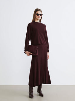 Beli Lastikli Kendinden Desenli Klo? Triko Etek