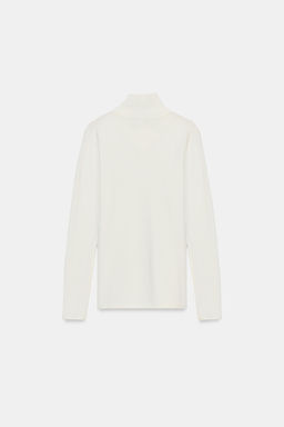 WOOL BLEND CROSS-OVER HIGH NECK JUMPER - Zara фото 5