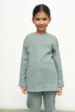 Лонгслив детский Home Серо-ментоловый