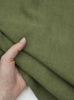 Крапива Рами (Ramie) цв.Винтажный темный хаки, ш.1.4м, крапива-100%, 240гр/м.кв - Купава фото 8