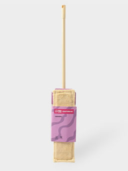 Швабра «Пастель», плоская, окрашенный телескопический черенок, микрофибра, 43×14×124 см