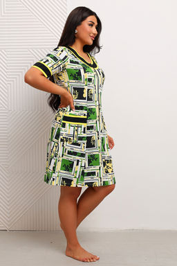 Халат женский из кулирки Марфа цитрусовый микс - Амадэль фото 6