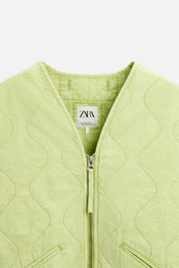FADED PRINT QUILTED GILET - Zara фото 8