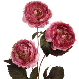 Искусственные цветы "FLOWERS GLAMOUR" 63см Пионы 3 цветка розовые