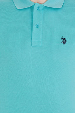 U. S. Polo Assn Мужская мятная базовая футболка с воротником-поло - U.s. polo assn фото 12