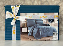 КПБ EFOR SATIN MAVI синий 1,5  фото 2