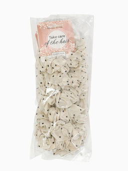 Цена за 6 шт. Резинка для волос "Летиция" (набор 2 шт) 7 см, молочный