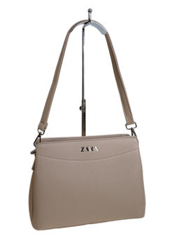 Женская сумка из искусственной кожи, цвет светло бежевый