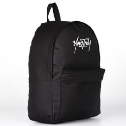 Рюкзак текстильный NAZAMOK, с карманом, 27*11*37, черный  фото 4