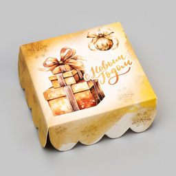 Цена за 10 шт. Коробка для печенья, «Чудеса случаются», 7×7×3 см, Новый год