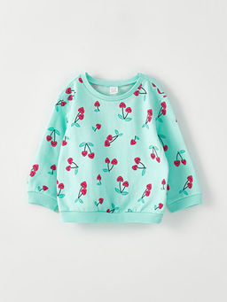 Bisiklet Yaka Uzun Kollu Bask?l? K?z Bebek Sweatshirt 2li - Waikiki фото 3