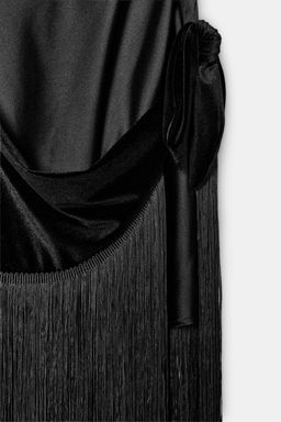 LONG DRESS WITH FRINGING - Zara фото 10