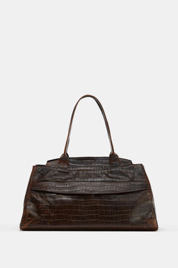 LEATHER MAXI CITY BAG - Zara фото 8