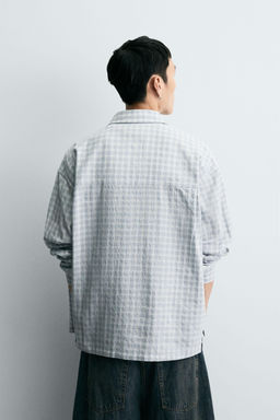 TEXTURED CHECK SHIRT - Zara фото 3