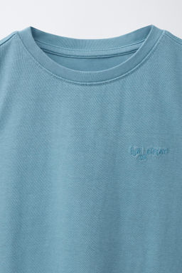 CAMISETA LISA MANGA SISA / Azul lavado - Zara фото 3