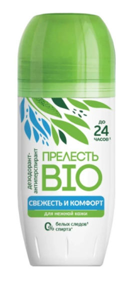 ПРЕЛЕСТЬ БИО део-ролл 50мл Свежесть и комфорт женский