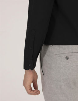 Siyah Slim Fit Oxford G_mlek - Pierre cardin фото 7