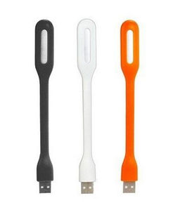 Фонарик универсальный USB, белый/черный
