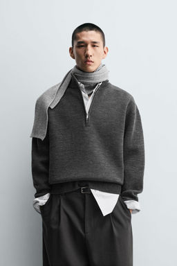 JERSEY CUELLO CREMALLERA / Gris oscuro - Zara фото 2