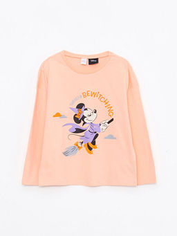 Bisiklet Yaka Minnie Mouse Bask?l? Uzun Kollu K?z ?ocuk Pijama Tak?m? - Waikiki фото 2