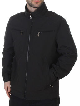 D-3019 BLACK Ветровка мужская (60% хлопок, 40% нейлон)