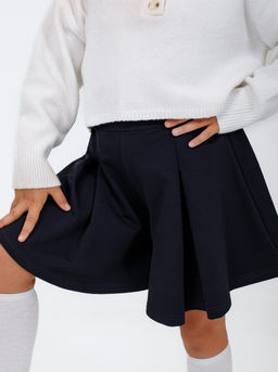 Юбка-Шорты Бьянка, цвет т.Синий, состав 74% х/б, 20% пэ, 6%лайкра