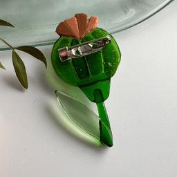 Брошь Маковая коробочка - Стрекоза фото 3