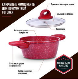 40547 Кастрюля с кр 1,7л антипр/покр алюм MB (х6) - Mayer&boch фото 4