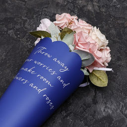 Цена за 10 шт. Пленка для цветов, фигурная, синяя, 55х30х45 см - UPAK LAND фото 6