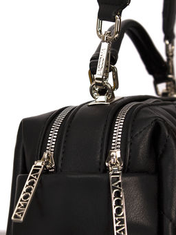 LACCOMA сумка Кристи-Ф826-черный эко кожа хлопок  фото 4