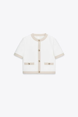 CONTRAST SHORT SLEEVE BLAZER - Zara фото 7