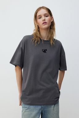 Camiseta oversize con motivo estampado - H&m фото 2
