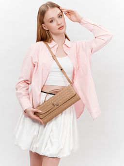 LACCOMA клатч PLB1893-бежевый эко кожа фото 7