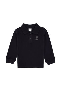 Erkek _ocuk Siyah Polo Yaka Basic Sweatshirt - U.s. polo assn фото 4