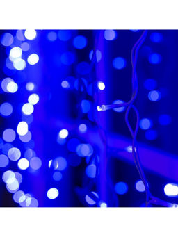 Гирлянда «Занавес» 2 × 1.5 м, IP44, УМС, белая нить, 360 LED, свечение синее, 220 В